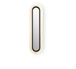 Applique murale, Lens Superoval, blanc ivoire, noir, LED, 3000K, 533lm, L22cm, H78cm - LZF