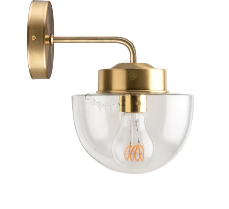 Applique murale, Light.136, avec glass027, laiton, Ø16,5cm, H23,9cm - Zangra