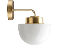 Applique*Zangra Applique murale, Light.136, avec glass021, , Ø16,5cm, H23,9cm - laiton