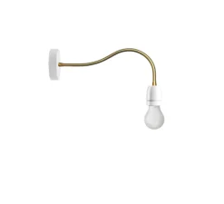 Plafonnier & Spot|Applique*Zangra Applique murale, Light.040, , laiton, Ø10cm, L48cm - blanc
