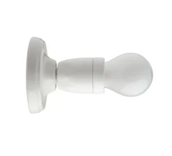 Applique murale, Light.019, blanc, E27, Ø10cm, H9cm - Zangra