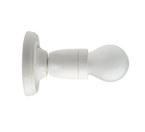 Applique murale, Light.019, blanc, E27, Ø10cm, H9cm - Zangra