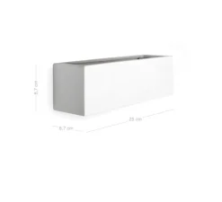 Applique*Zangra Applique murale, light.032.002.25, , L25cm, H8,7cm - blanc