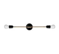 Plafonnier & Spot|Applique*Zangra Applique murale, Light.036, , L10cm, H63,5cm - noir, laiton