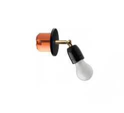 Applique*Zangra Applique murale, Light.036, porcelaine e, Ø13cm, H13cm - noir