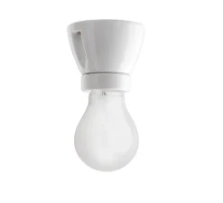 Applique murale, light.020, porcelaine blanche, Ø7,4cm, l6,2cm - Zangra