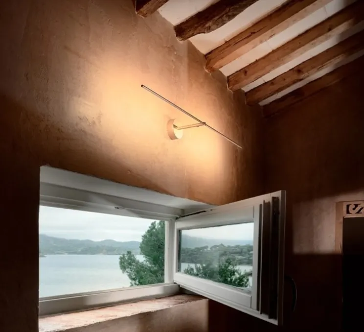 Applique murale, Light Stick, nickel, LED, dim, 2700K, 840 lm, L88cm, H9cm - Catellani & Smith