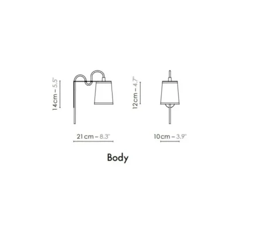 Applique*DesignHeure Applique murale, Lightbook, , Ø10cm, H14cm - noir et blanc