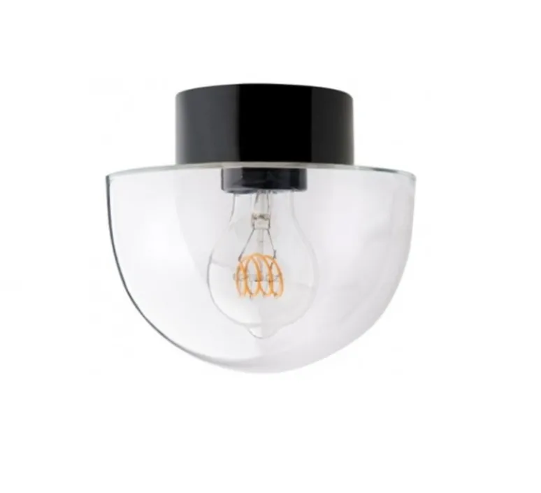 Plafonnier & Spot|Applique*Zangra Applique murale, Light.o.016, avec glass027, , IP54, Ø10cm, H5cm - noir