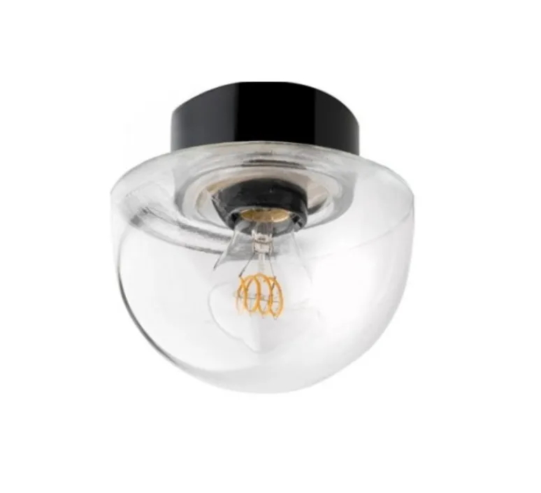 Plafonnier & Spot|Applique*Zangra Applique murale, Light.o.016, avec glass027, , IP54, Ø10cm, H5cm - noir