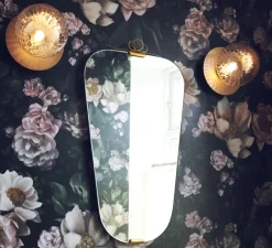 Applique murale, Liila 1 medium, or, transparent, IP44, Ø16,5cm, H17cm - Nuura