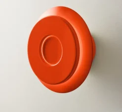 Applique murale, Lille 18, rouge orangé, Ø18cm, P9,3cm - Pholc