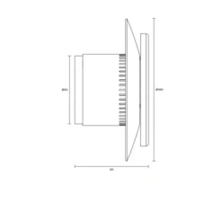 Applique murale, Lille 18, rouge orangé, Ø18cm, P9,3cm - Pholc