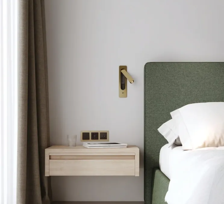 Applique murale, liseuse, Keta USB-C, or mat, LED, 2700K, 155 lm, L6,3cm, H25,6cm - Astro