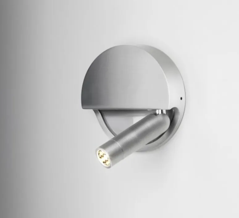 Applique*Marset Applique murale, liseuse, Ledtube R droite, , avec grille, LED, 2700k, 115,5lm, H13,2cm - aluminium