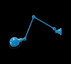 Applique*Jieldé Applique murale, Loft 2 bras, D4401, , Ø15cm, L80cm - bleu clair, brillant