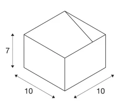 Applique murale, Logs In, noir et laiton, LED, 3000K, 390lm, L10cm, H7cm - SLV
