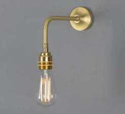 Applique*Mullan Lighting Applique murale, Lome, satiné, L8cm, H17cm - laiton