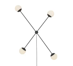 Applique*Rubn Applique murale, Lord X, , Ø25cm, H200cm - noir, opal