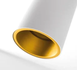 Applique*Modular Applique murale, Lotis tubed wall 2x, blanc et or, H27,5cm - noir et or