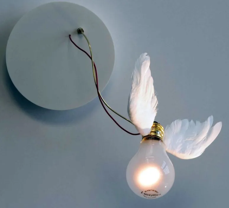 Enfants|Applique*Ingo Maurer Applique murale, Lucellino NT LED, , Ø26cm, H26cm - blanc, rouge