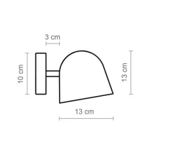 Applique*Luxcambra Applique murale, Lula A2, , Ø13cm, H13cm - noir