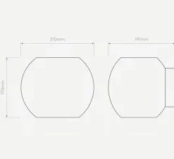 Applique*Astro Applique murale, Luna, , L21cm, H17cm - noir fumé