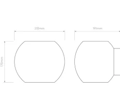 Applique murale, Luna, verre givré, L21cm, H17cm - Astro