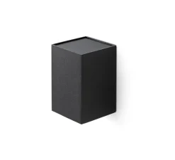 Applique murale, Lune 1L, lisse, noir, L8cm, H10cm - Faro