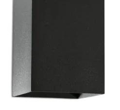 Applique murale, Lune 1L, lisse, noir, L8cm, H10cm - Faro