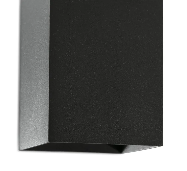 Applique murale, Lune 1L, lisse, noir, L8cm, H10cm - Faro