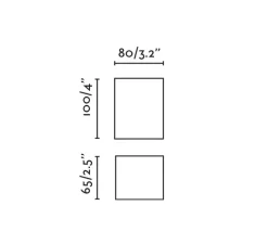 Applique*Faro Applique murale, Lune 1L, lisse, , L8cm, H10cm - gris