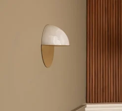 Applique*Simone & Marcel Applique murale, Luno, , L27cm, H27cm - albâtre, laiton