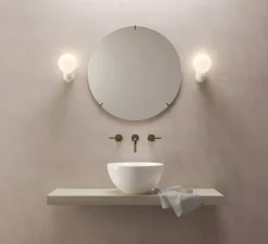 Applique murale, Lyra Single, blanc brillant, IP44, L12,2cm, H17,8cm - Astro