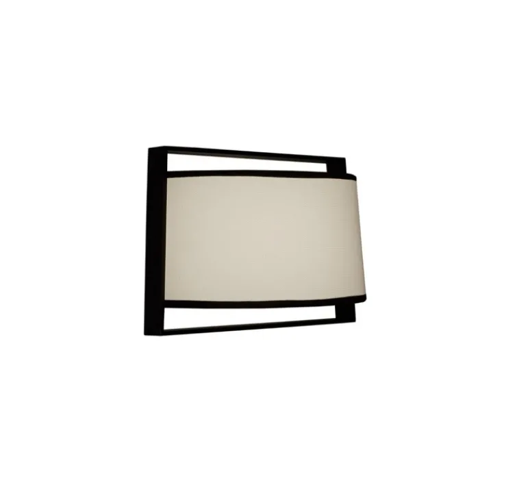 Applique*Tooy Applique murale, Macao, 551.44, , L35cm, H23cm - noir texturé, tissu blanc