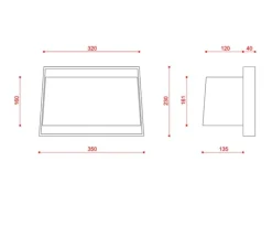 Applique*Tooy Applique murale, Macao, 551.44, , L35cm, H23cm - noir texturé, tissu blanc