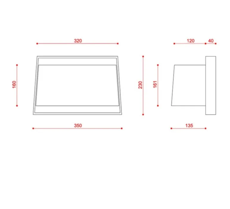 Applique*Tooy Applique murale, Macao, 551.44, , L35cm, H23cm - noir texturé, tissu blanc