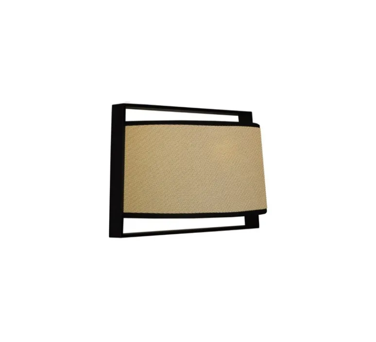 Applique*Tooy Applique murale, Macao, 551.44, , L35cm, H23cm - noir texturé, tissu beige et maille noire