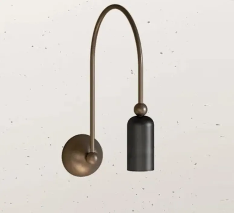 Applique*Il Fanale Applique murale, Madame 288.10.ME, , L6cm, H41,5cm - marron morocco et graphène