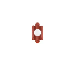 Applique*Cosin Applique murale, Madeleine, , globe opaline, L16cm, H30cm - terracotta