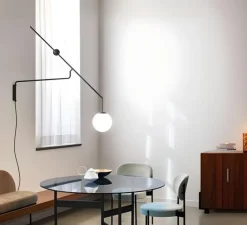 Applique*Luceplan Applique murale, Malamata, B01A22, , L22cm, H33cm - noir mat