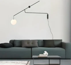 Applique*Luceplan Applique murale, Malamata, B01A22, , L22cm, H33cm - noir mat