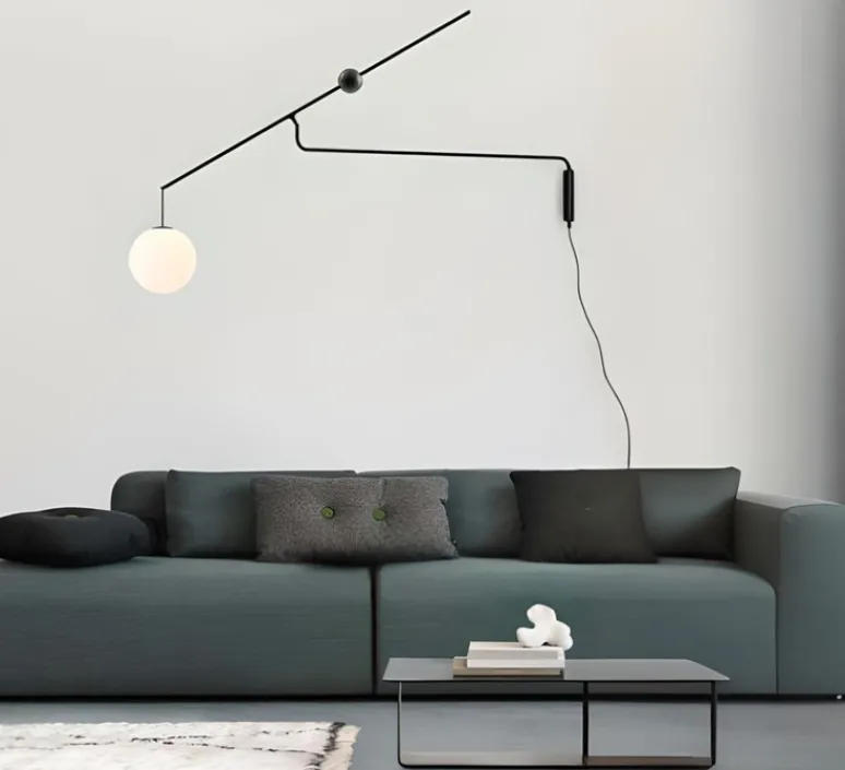 Applique*Luceplan Applique murale, Malamata, B01A22, , L22cm, H33cm - noir mat