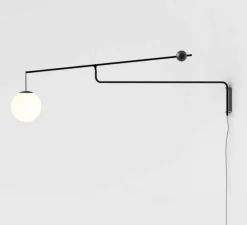 Applique*Luceplan Applique murale, Malamata, B01A22, , L22cm, H33cm - noir mat