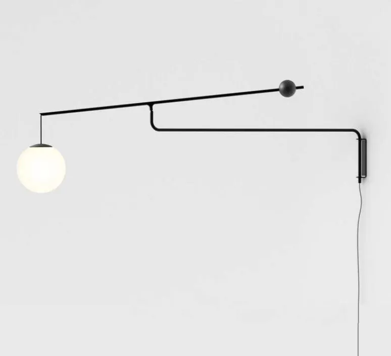 Applique*Luceplan Applique murale, Malamata, B01A22, , L22cm, H33cm - noir mat