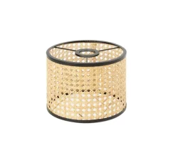 Applique*Faro Applique murale, Mambo, liseuse, noir, rotin, cannage, LED, 3000K, 280lm, Ø21cm, H15,9cm - blanc, rotin, cannage