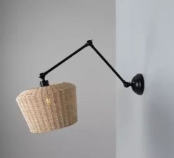 Applique*Mullan Lighting Applique murale, Manila Large, , L30cm, H65cm - noir mat