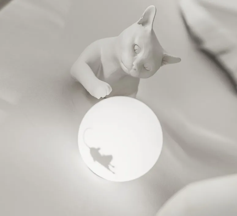 Applique*Karman Applique murale, Maoo, , L15cm, H30cm - blanc mat, verre givré