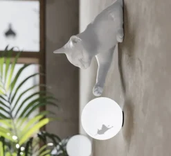 Applique*Karman Applique murale, Maoo, , L15cm, H30cm - blanc mat, verre givré