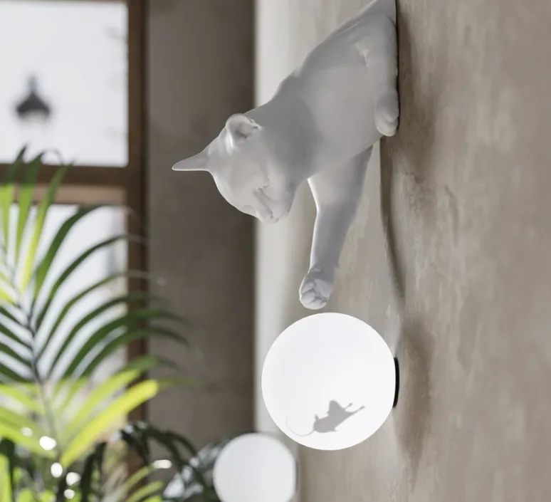 Applique*Karman Applique murale, Maoo, , L15cm, H30cm - blanc mat, verre givré